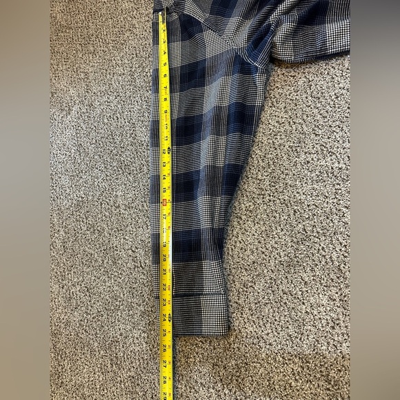 PENGUIN XXL Navy Blue White Plaid Flannel Button Down Shirt R $98 - Picture 9 of 10